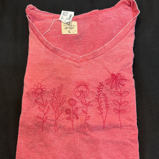 Wild Flower #1 Glitz Acid Wash V/Lg Pink on Pink