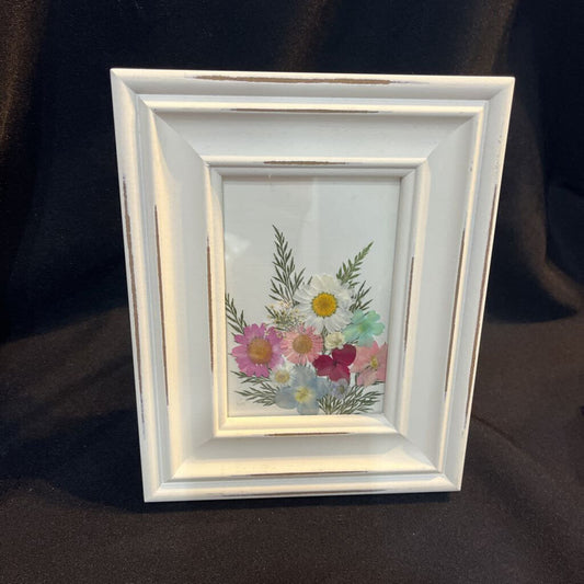 4x65 Wooden Frame with Pressed Sunflower