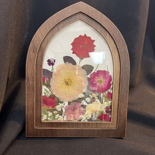 5x7 Wooden Arch Frame with Rose