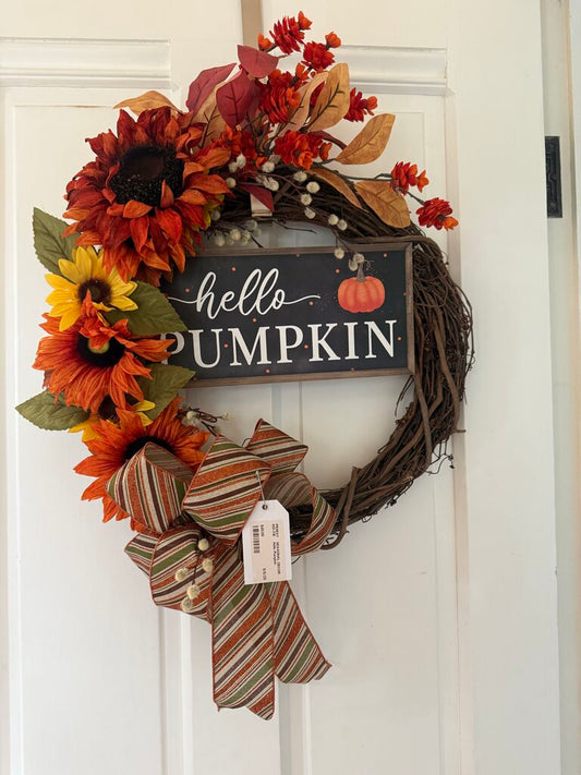 Hello Pumpkin Wreath