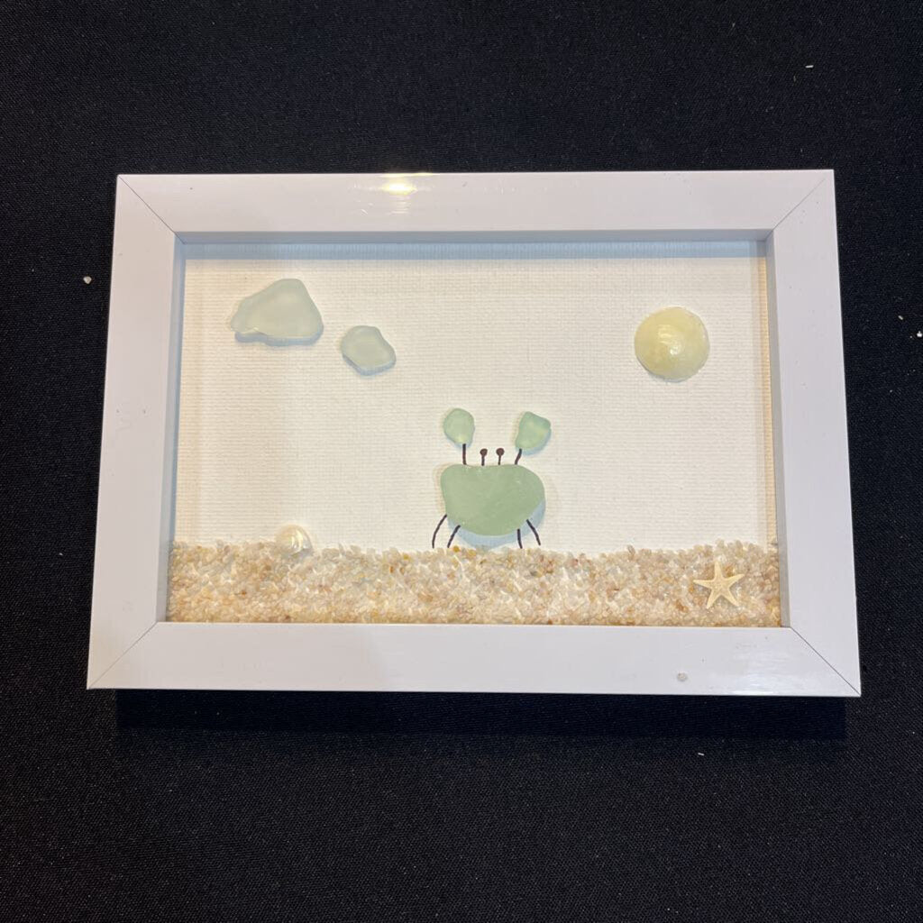 4x6 White Frame Crab