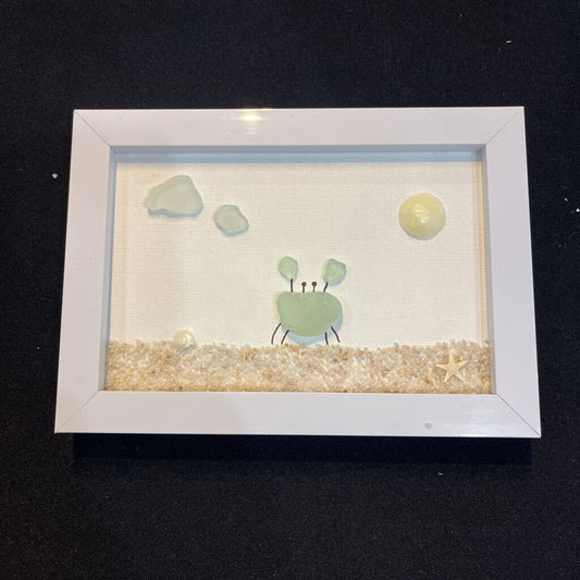 4x6 White Frame Crab
