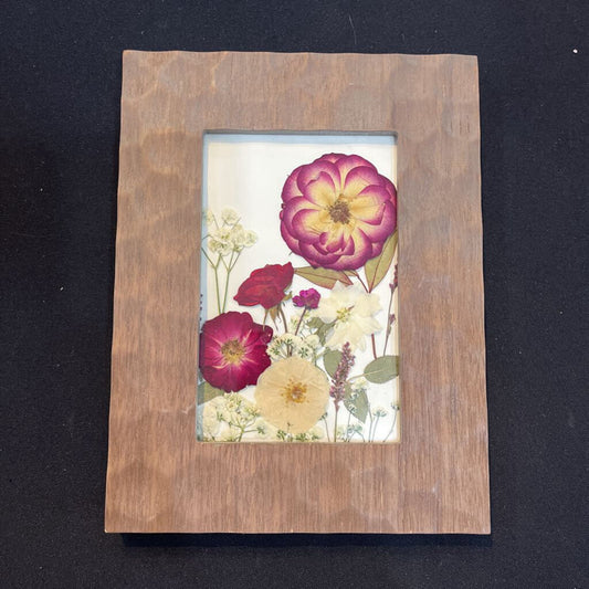 Pressed Pink & White Roses