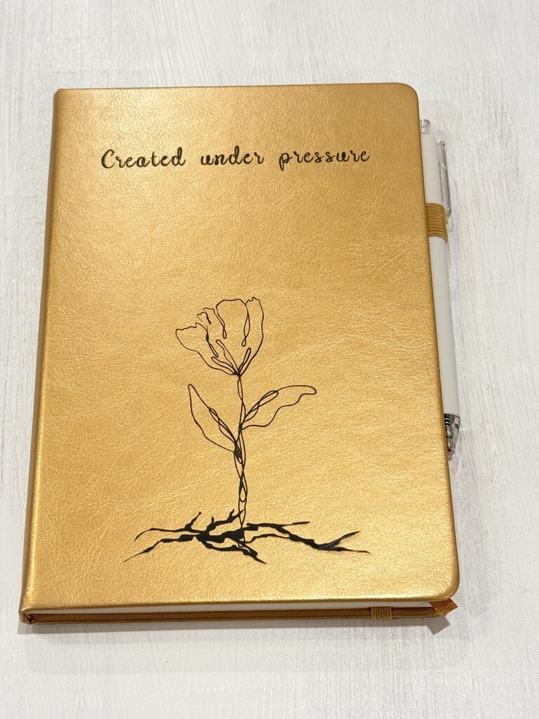 Created Under Pressure (gold, journal & pen)