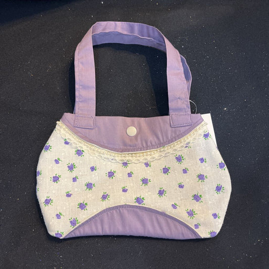 Girl Purse (purple w/purple flowers)