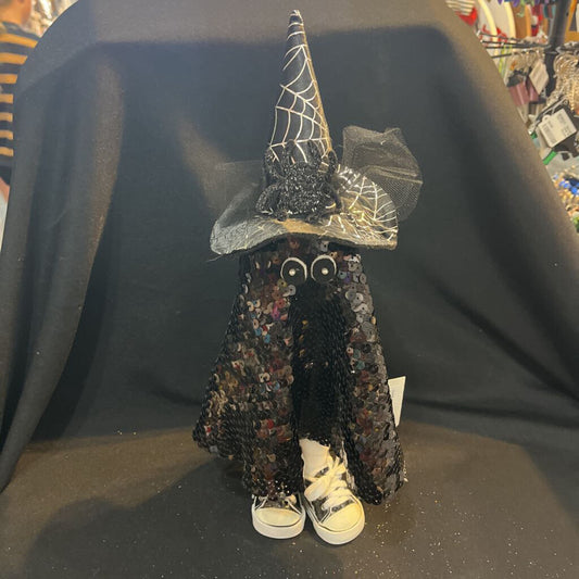Witch (tall, black/silver, black shoes)