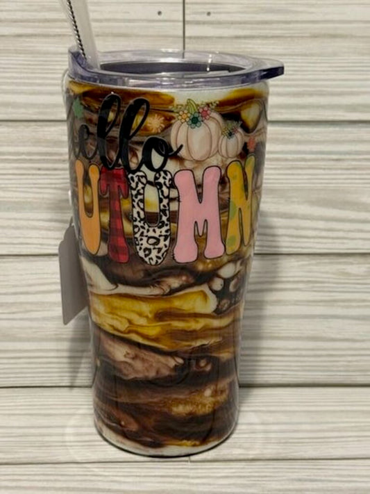 Hello Autumn short tumbler