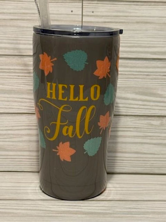 Hello Fall short tumbler