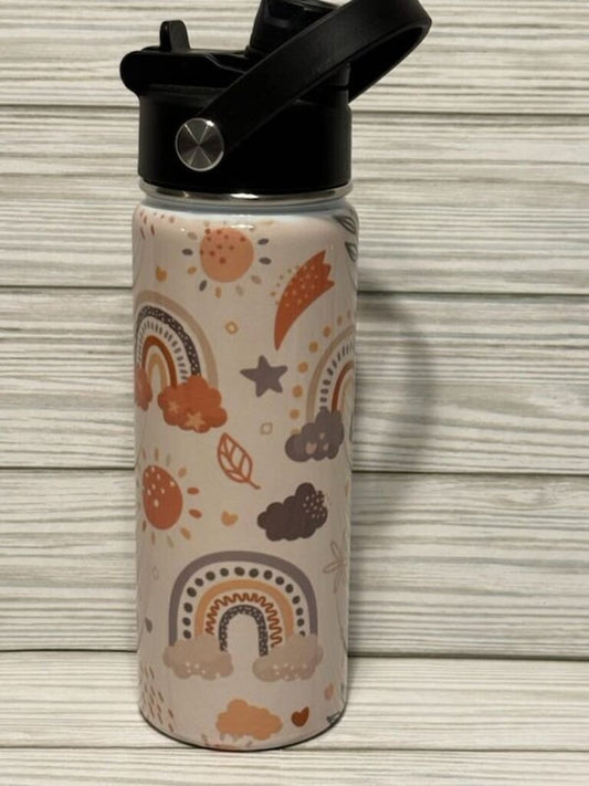 Retro Rainbow water tumbler