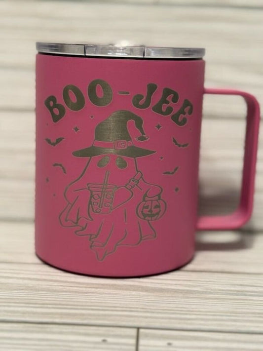 Boo-jee coffee mug (pink, mug)