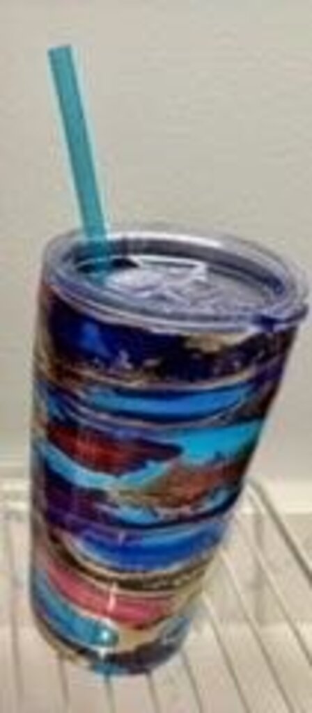 20oz Insulated Blue and Gold Tumblr w/ Straw