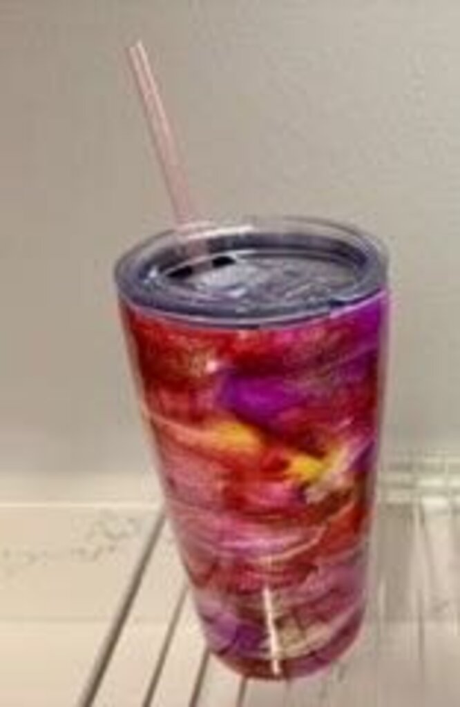 20oz Insulated Red and Gold Tumblr w/ Straw