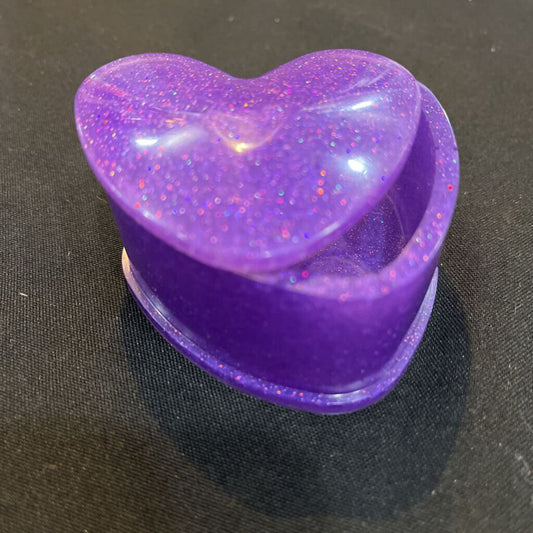 XS Purple Heart Trinket Container w/ Lid