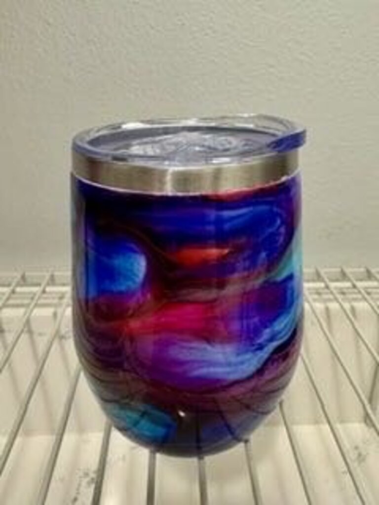 Purple and Blue Insulated Wine Tumblr