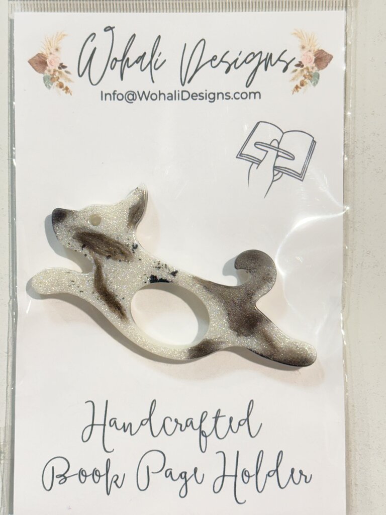 Black & White Dog Book Page Holder