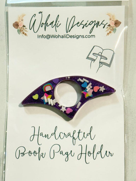 Purple Sprinkle Book Page Holder