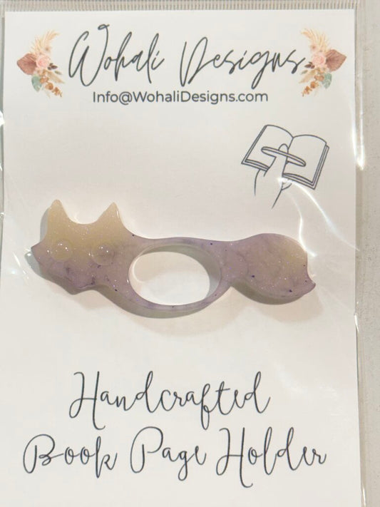 Light Purple & Grey Fox Book Page Holder