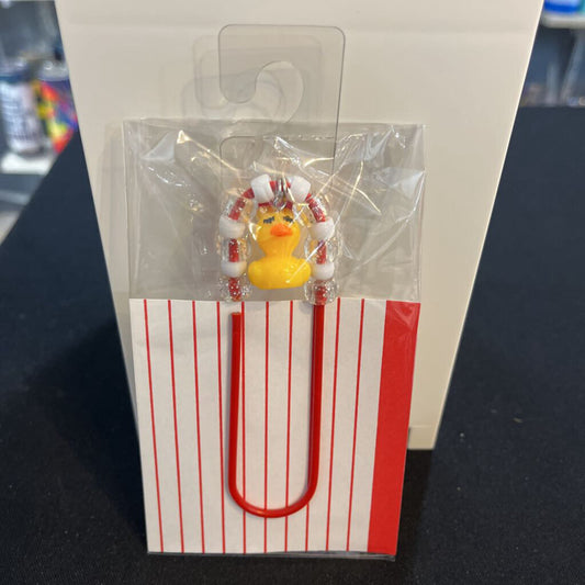 Book Mark/ Planner Clip (red, duck w/bow)