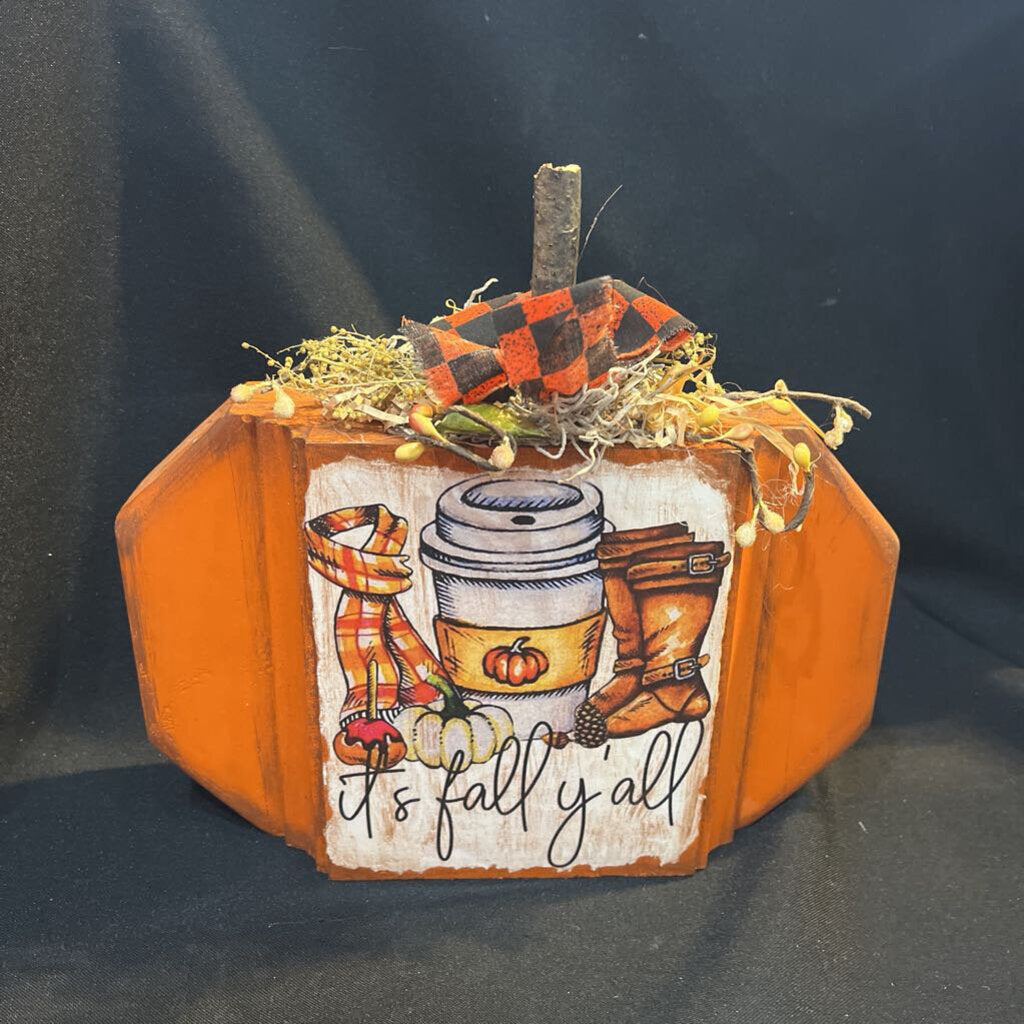 Tiered Pumpkin It's Fall Y'all