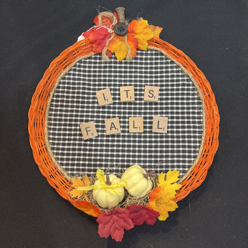 Round Orange Hanger - It's Fall