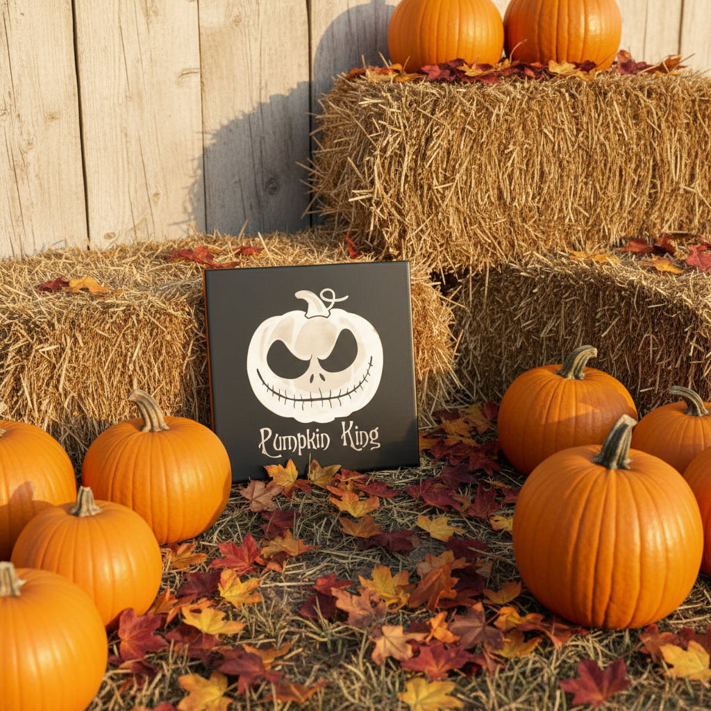 Tile 6x6 Pumpkin King White