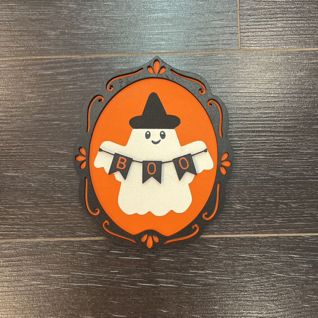 Friendly Ghost "Boo" Plaque