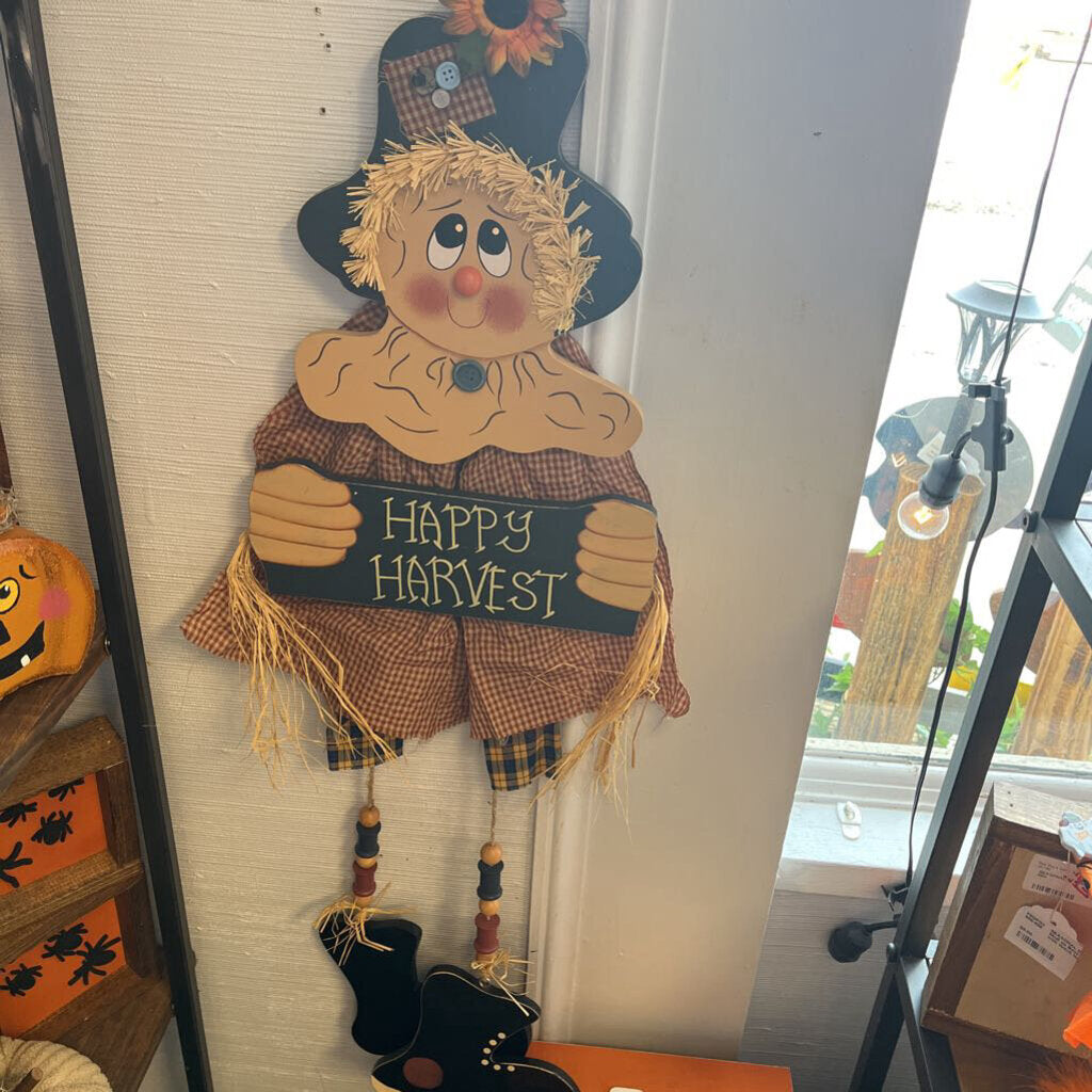 Happy Harvest Scarecrow w/wiggle Legs (wall decor