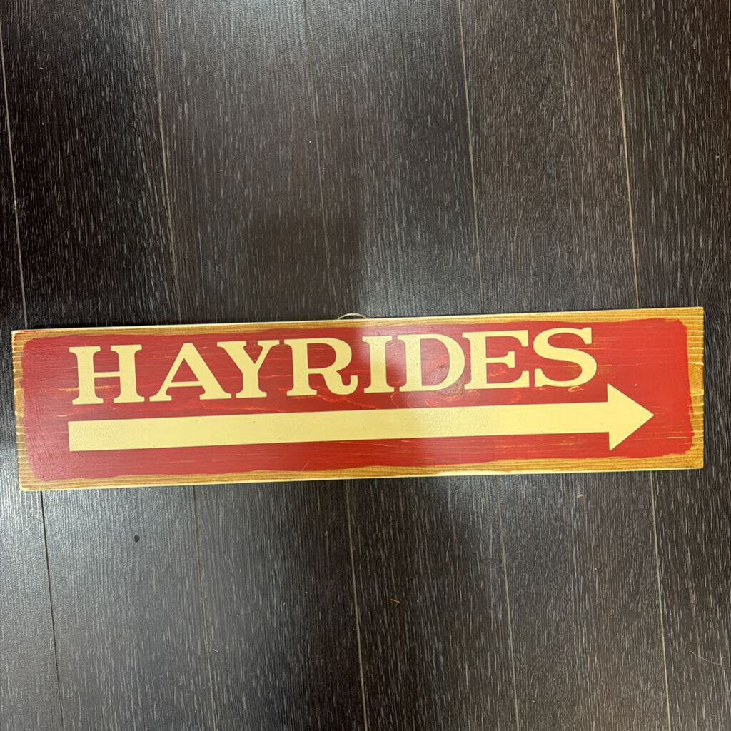 Hayride Sign (6"x24")