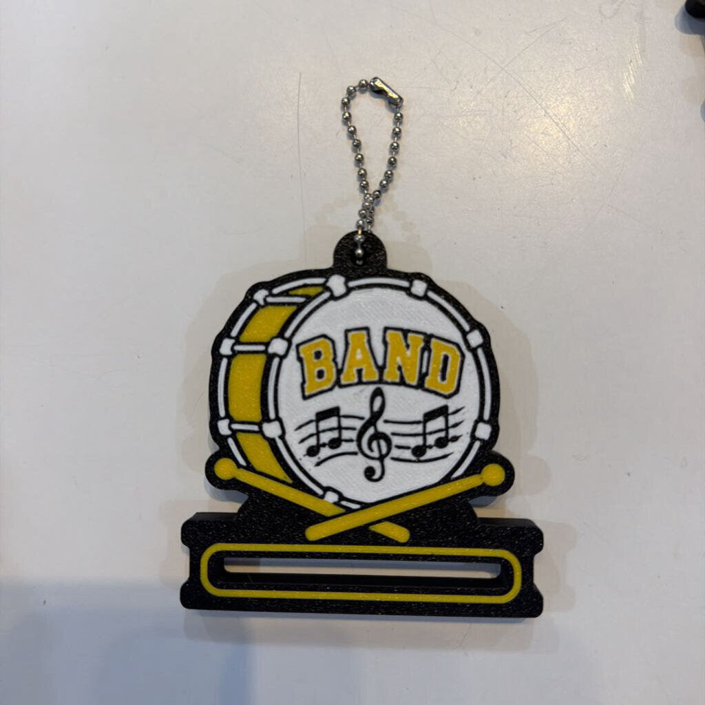 Band Hair Tie Holder Keychain