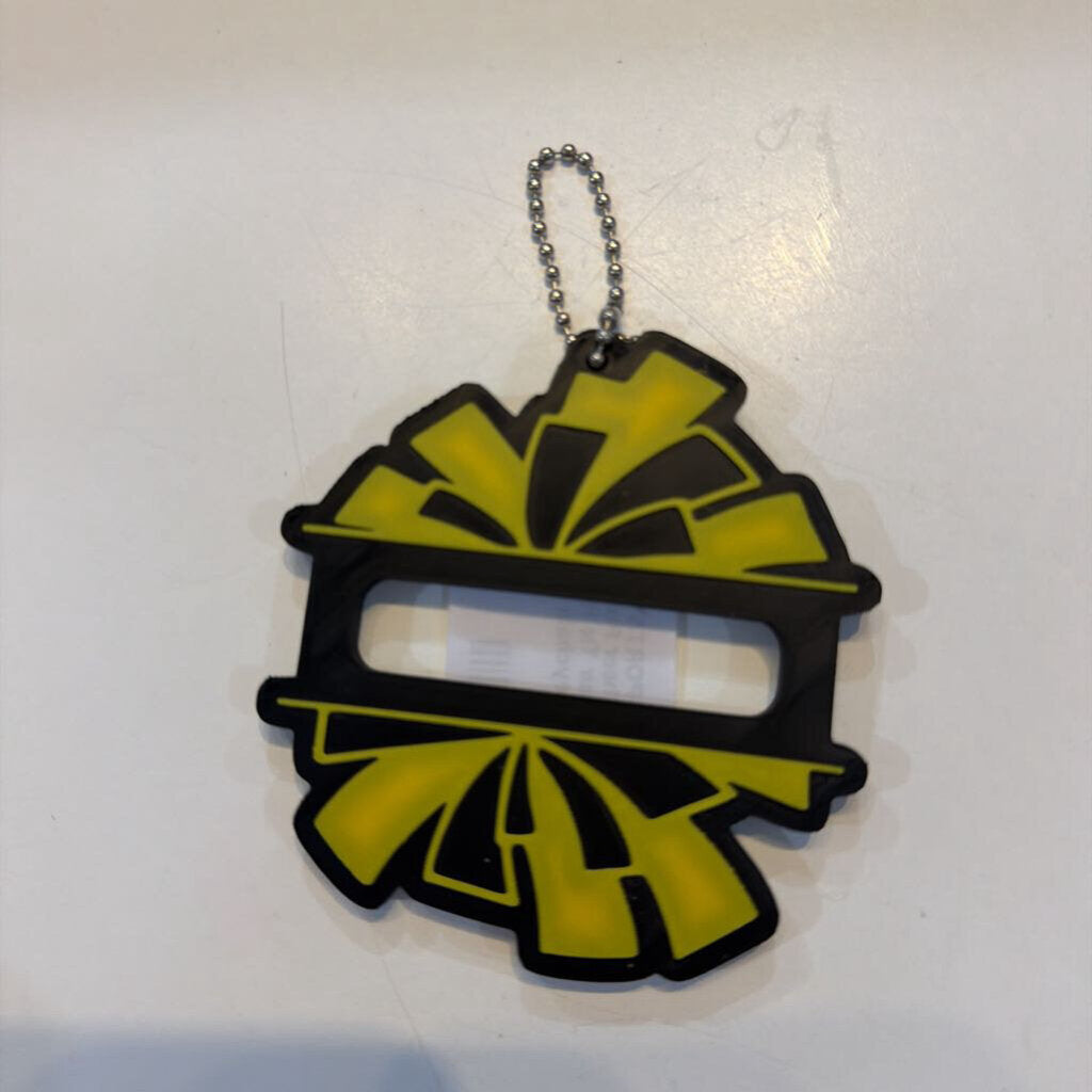 Cheer Pom Pom Hair Tie Holder Keychain