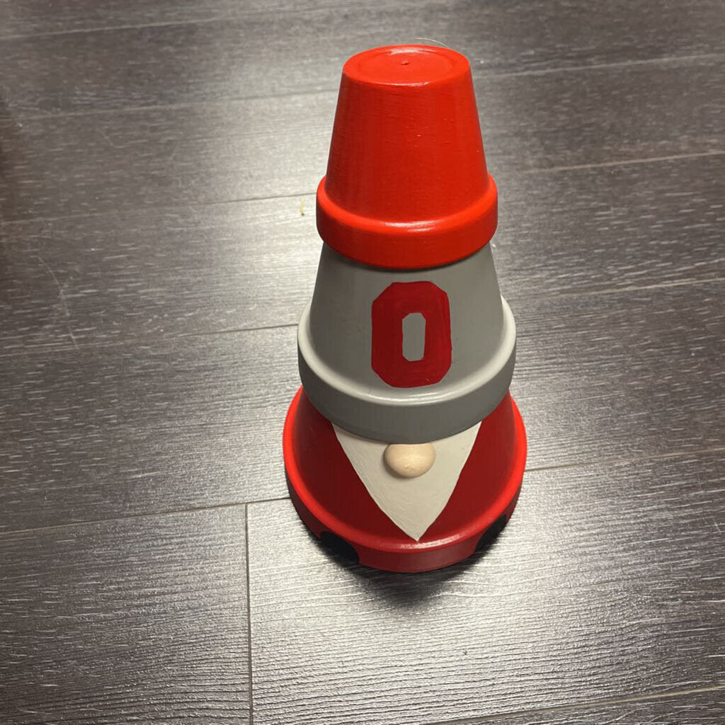 Ohio State Clay Pot Gnome