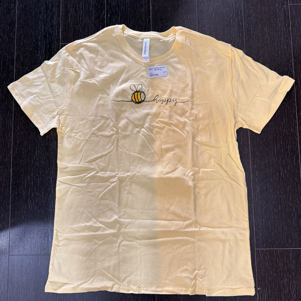 Bee Happy T-Shirt LG Yellow