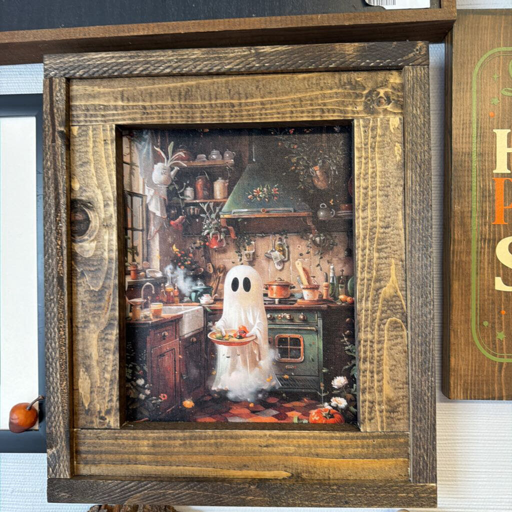 Ghost Kitchen (canvas framed sign)