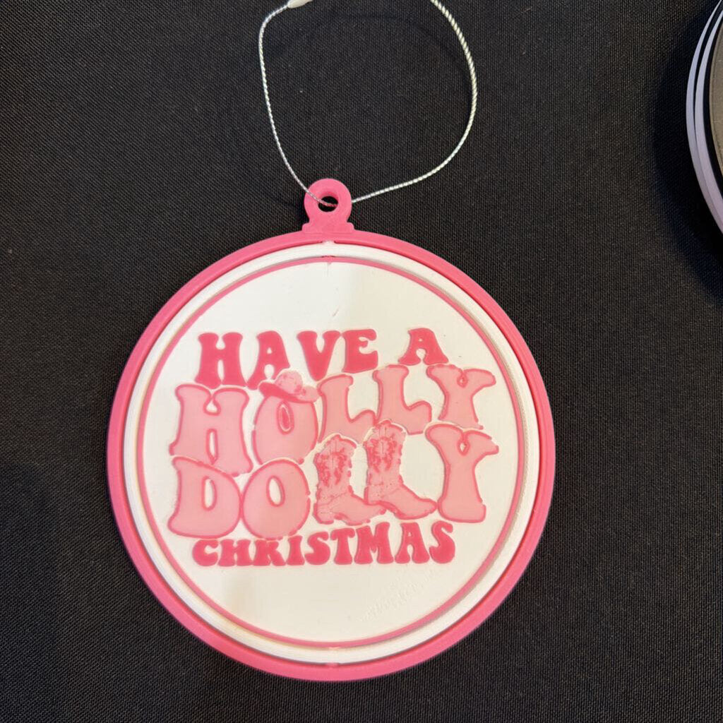 Holly Dolly Ornament (Lg, Spins)