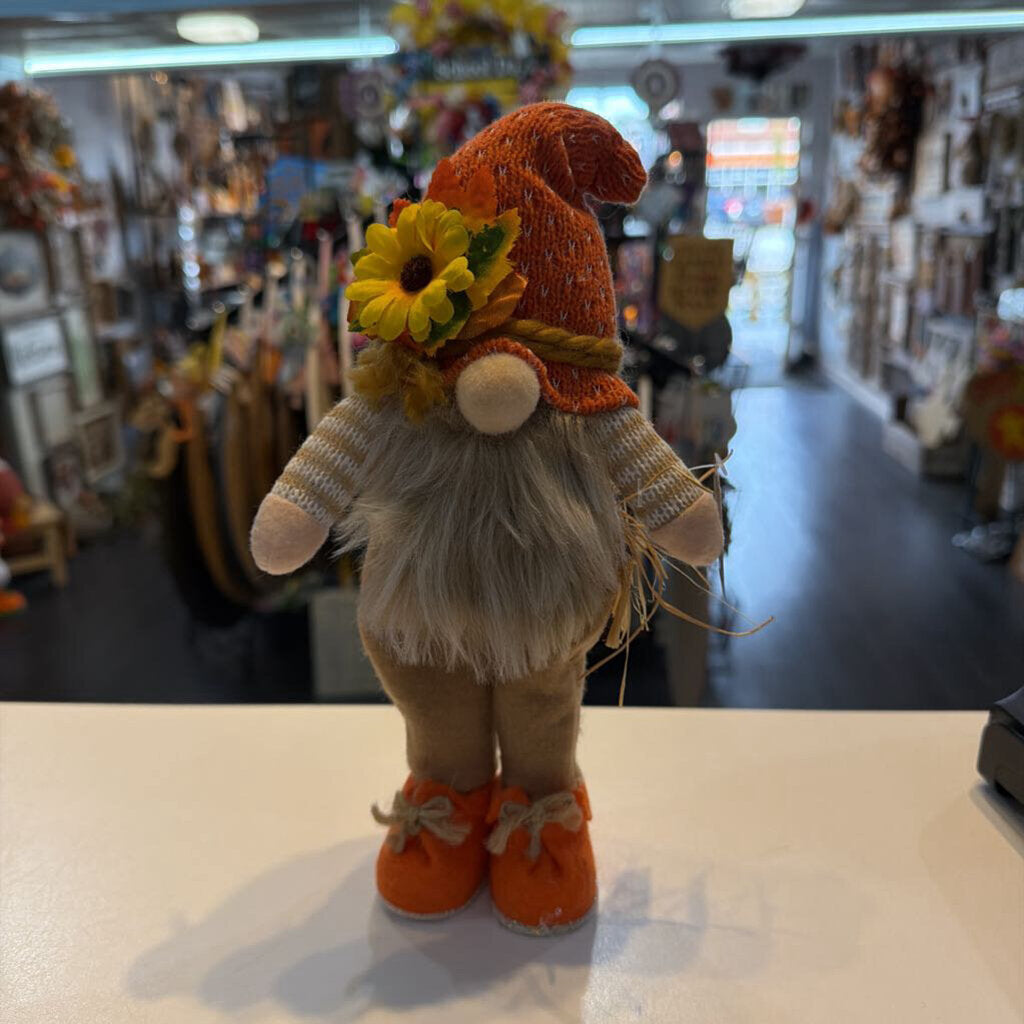 Fall Gnome with orange hat & shoes