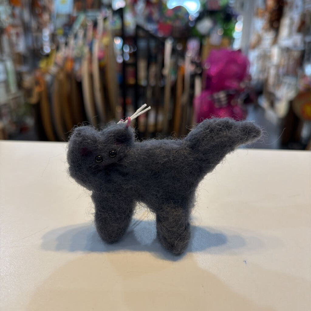 Felted Grey Cat
