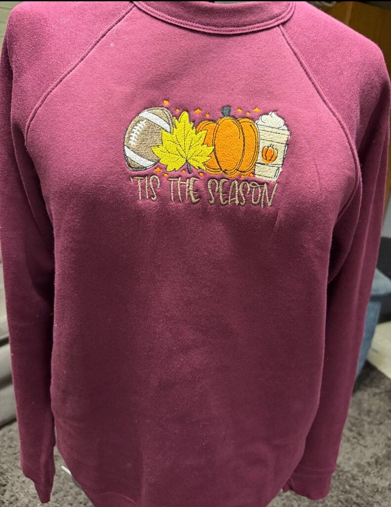 Fall Tis the Season Embroidered SS Med