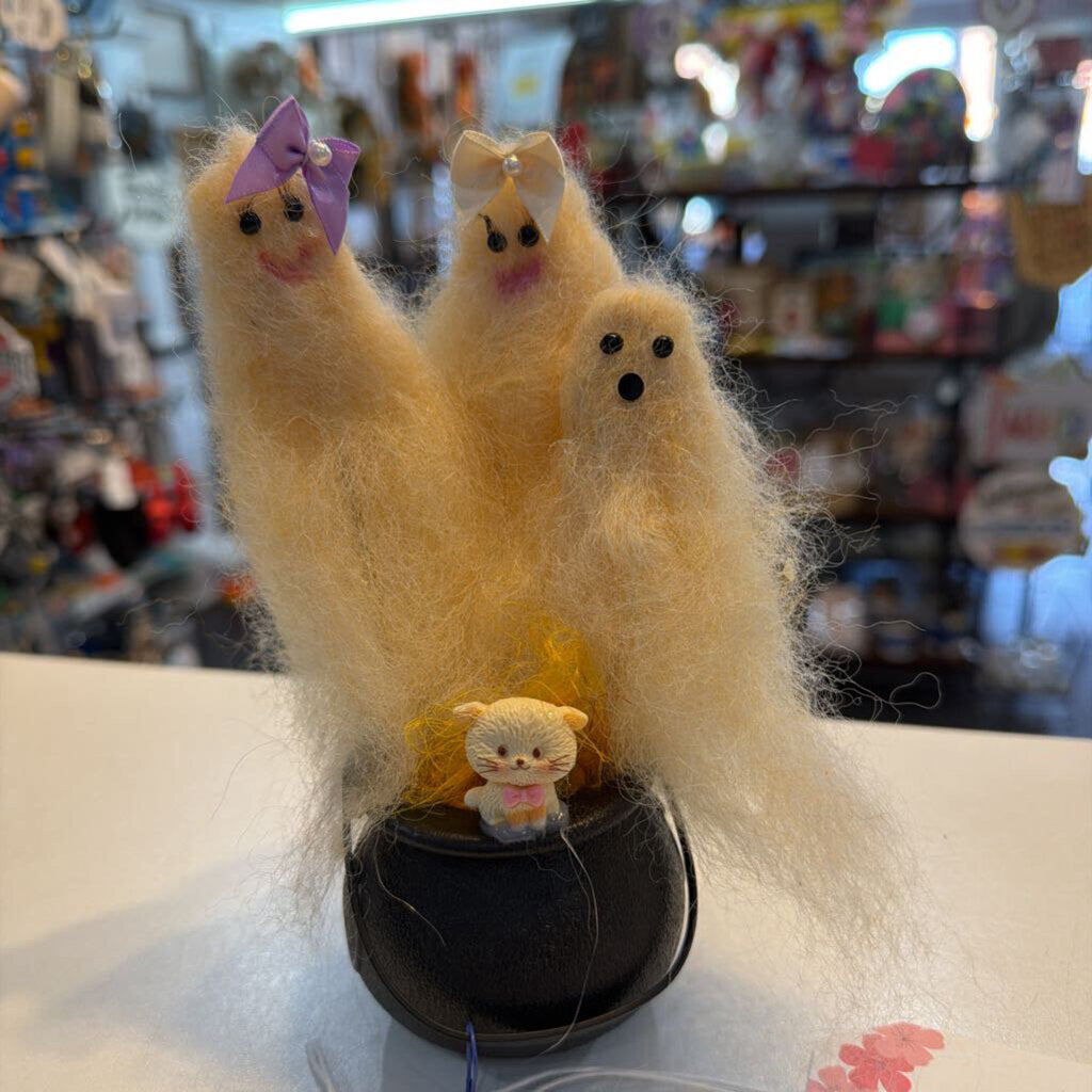 Felting Cauldron with Flying Ghosts