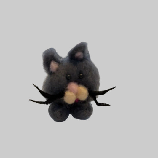 Felting Gray Cat