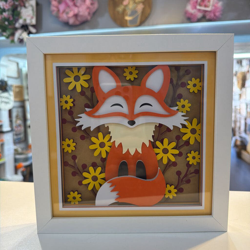 Fall Fox Shadow Box