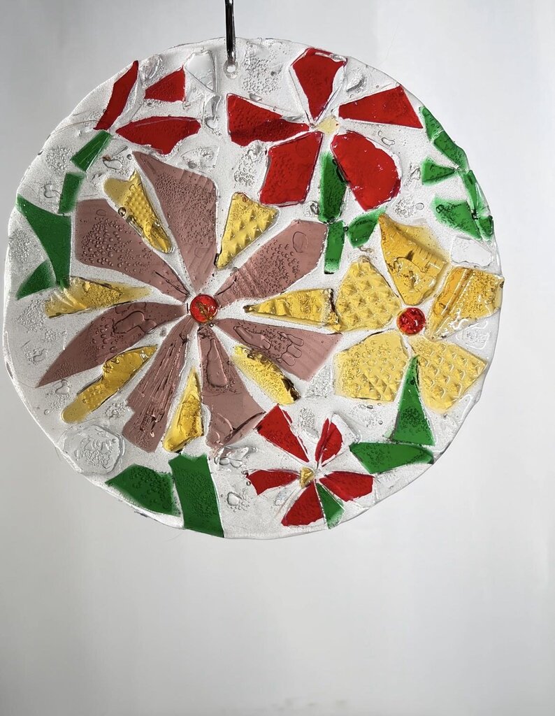 Floral red/yellow/green Suncatcher