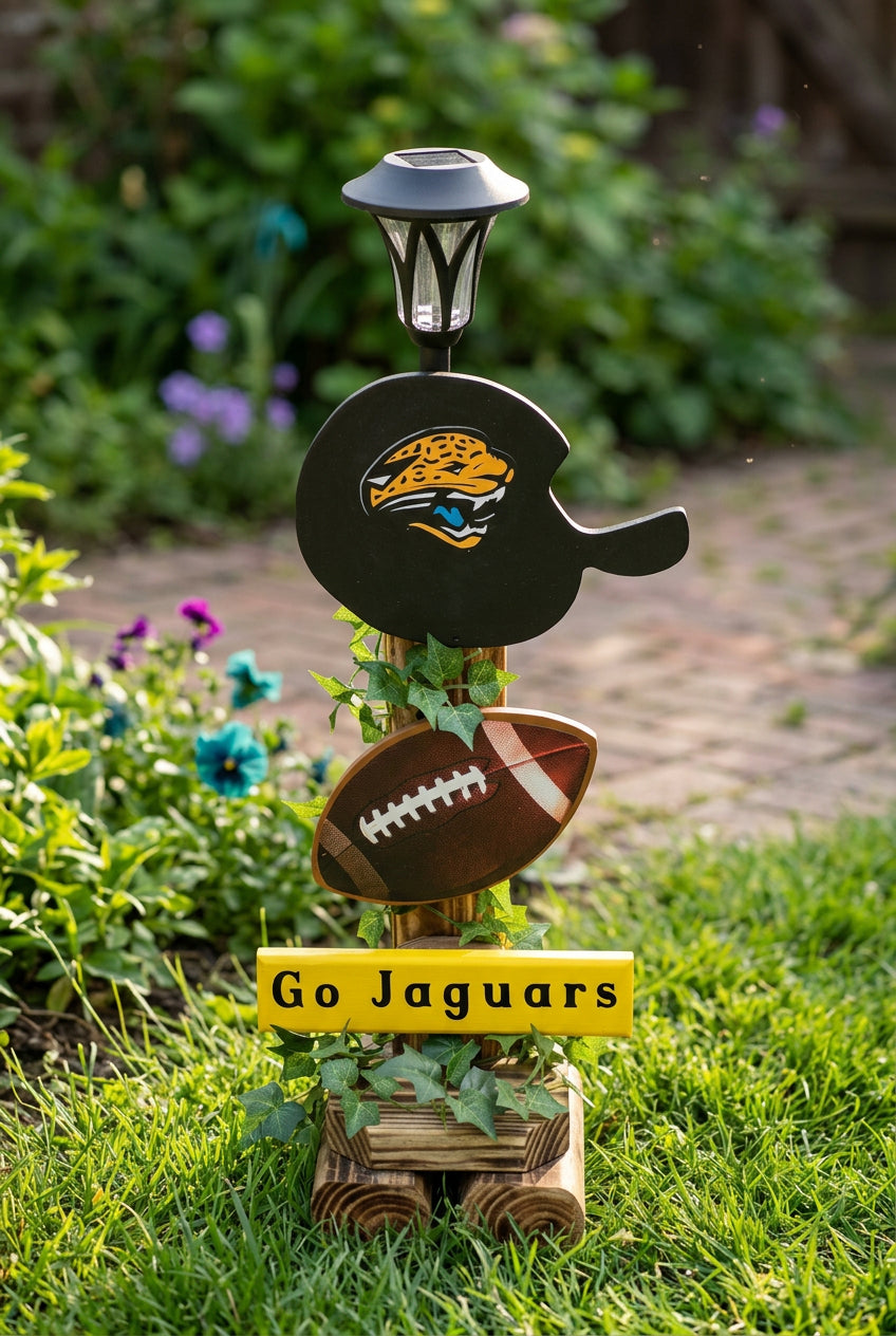 Jacksonville Jaguar Football Solar Light