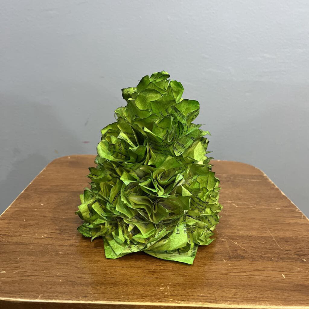 Book Page Christmas Med Tree