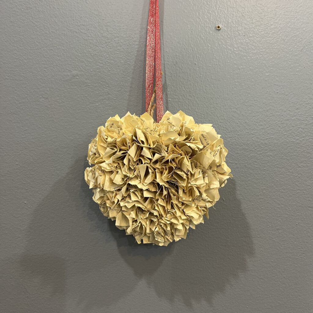 Book Page Heart Hanging