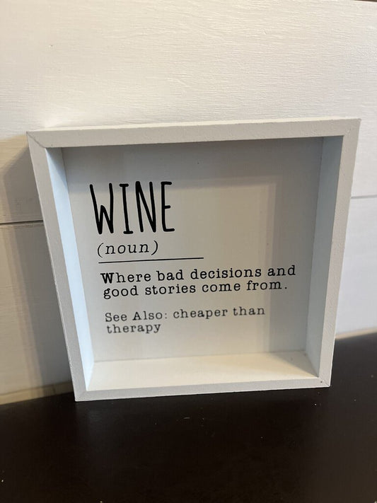 Wine Definition Framed
