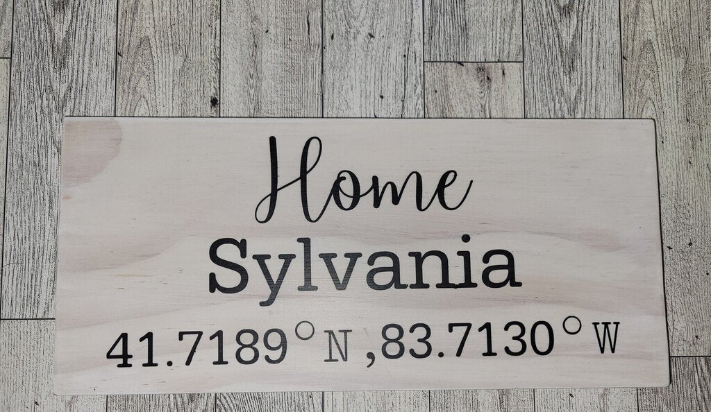 Sylvania Ohio wood sign