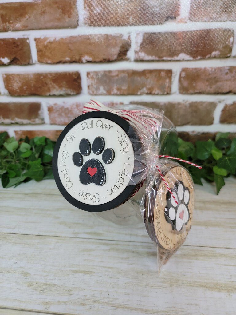 Dog Treat Jar with Interchangeable Lid