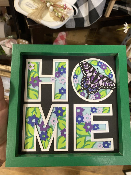 Home Butterfly, Green, Size: 6x6