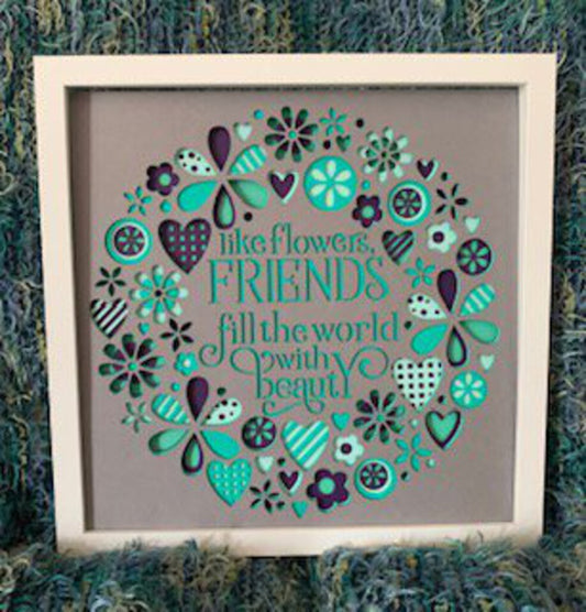 Friends Fill the World Shadowbox