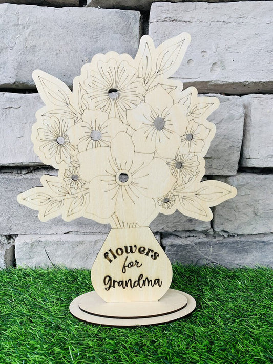 Flowers for Grandma - Flower Holder